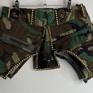 Reimagined Custom design Camouflage Studded Women's belt